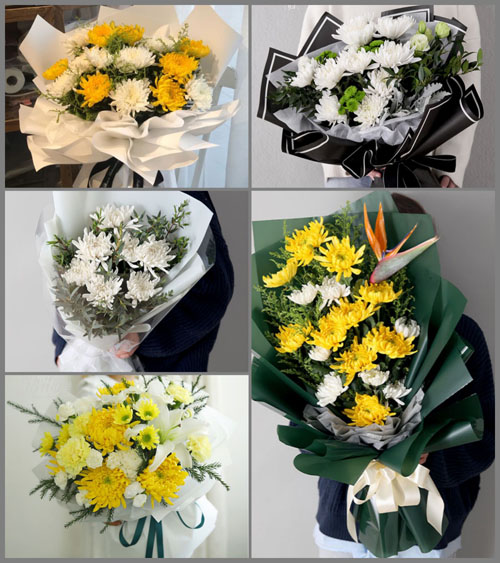 山东青岛即墨市灵山镇前港洪水村白事花束代送
